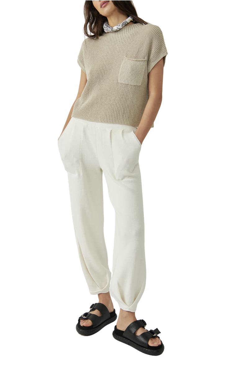 Free People Free-est Freya Short Sleeve Sweater & Pants Set, Main, color, Oatmeal Bone Combo