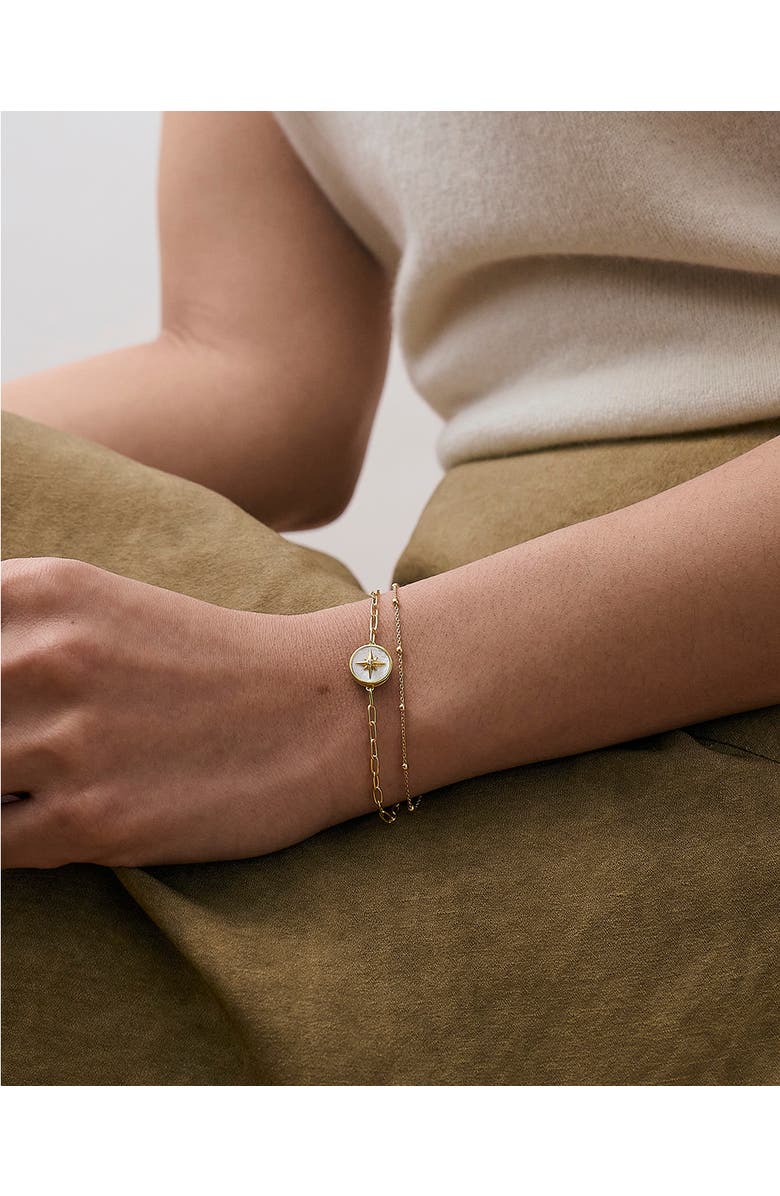 Astley Clarke Gold Polaris Mother of Pearl Locket Bracelet, Alternate, color, Mother Of Pearl