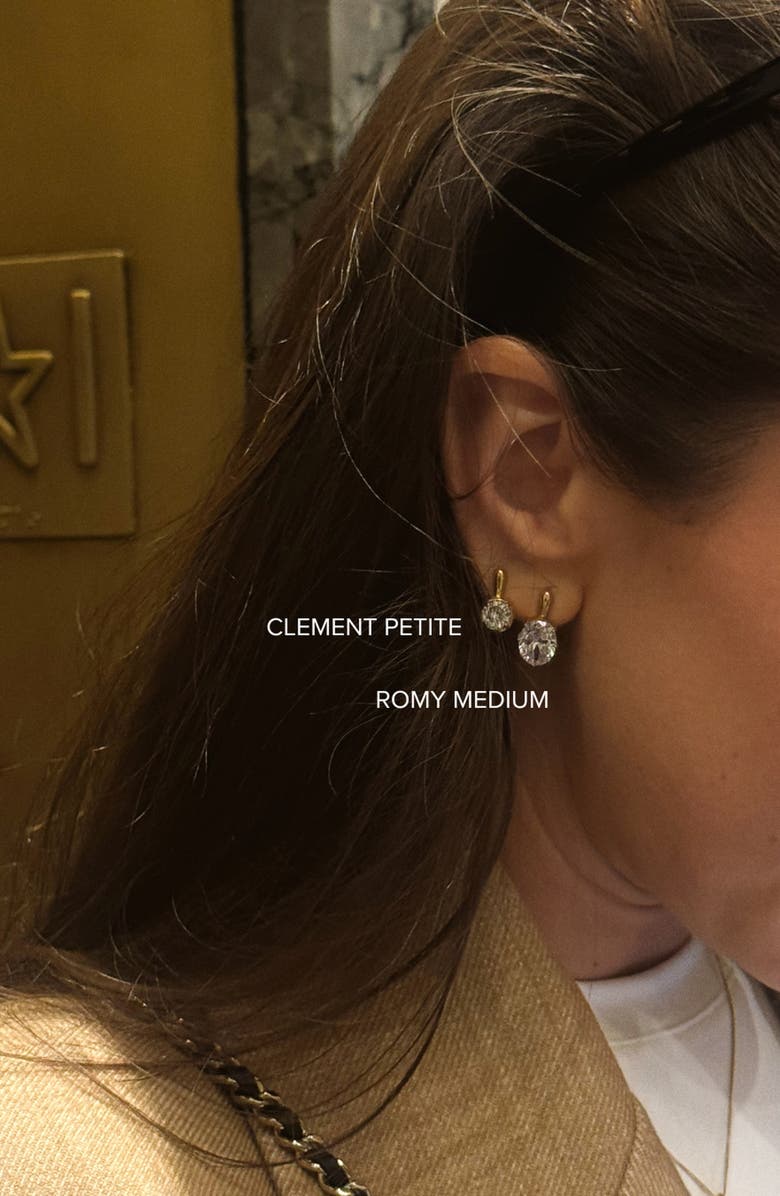 Joiana Jewelry The Clement Earrings, Alternate, color, Crystal / Gold / 6Mm