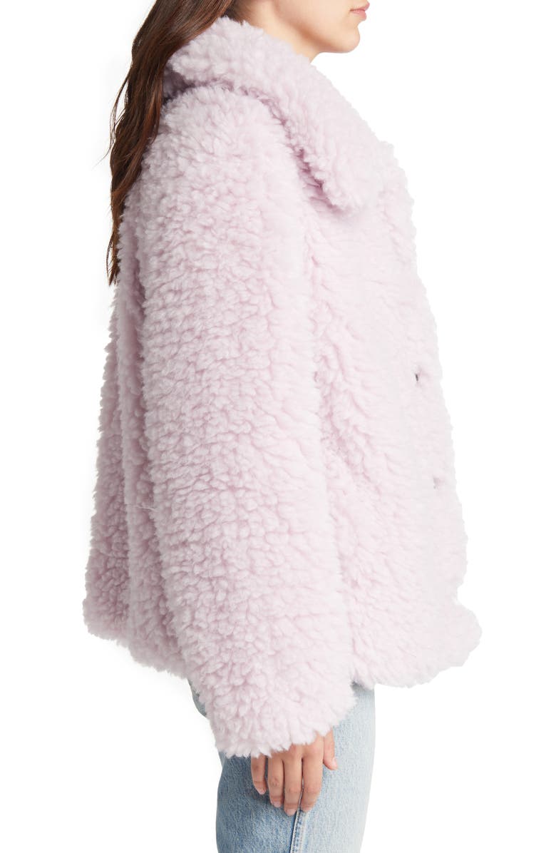 VERO MODA Elvira Faux Shearling Jacket, Alternate, color, Lavender Fog