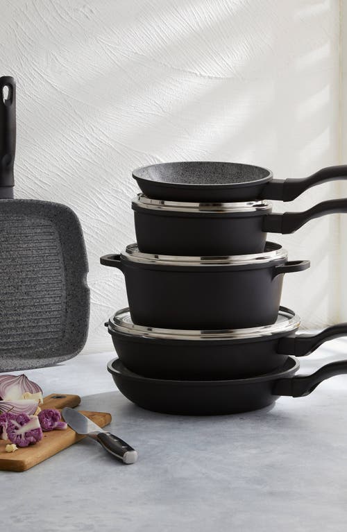 Cuisine::pro ® Stone X² 9 Piece Cookware Set In Black