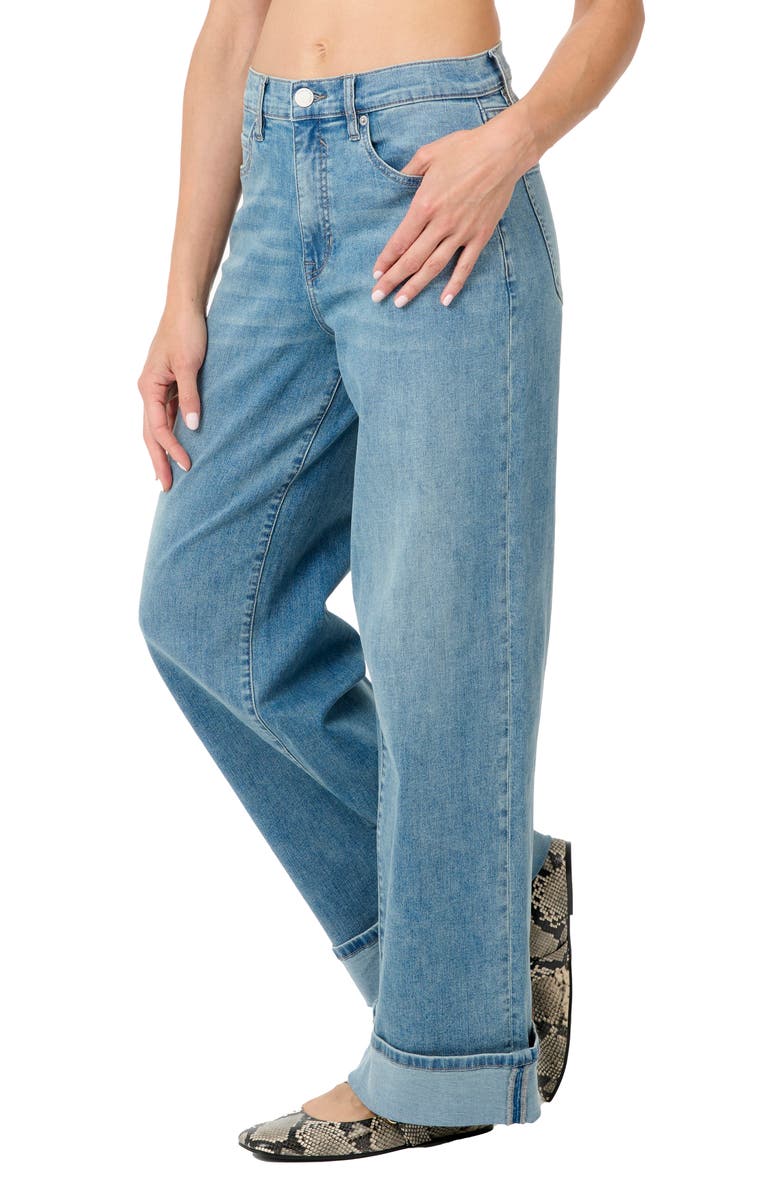 Nicole Miller High Rise Wide Leg, Alternate, color, Medium Blue