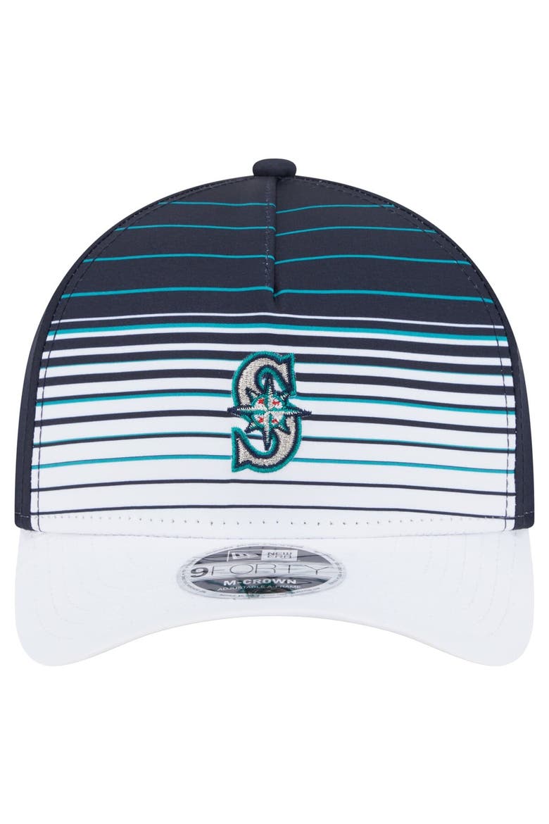 Men's New Era  Navy Seattle Mariners Gradient 9FORTY M-Crown Adjustable Hat, Alternate, color, Navy