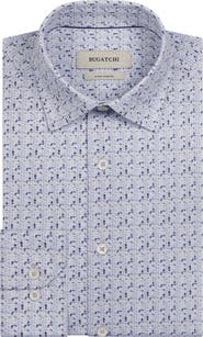 Bugatchi James OoohCotton® Geo Print Button-Up Shirt