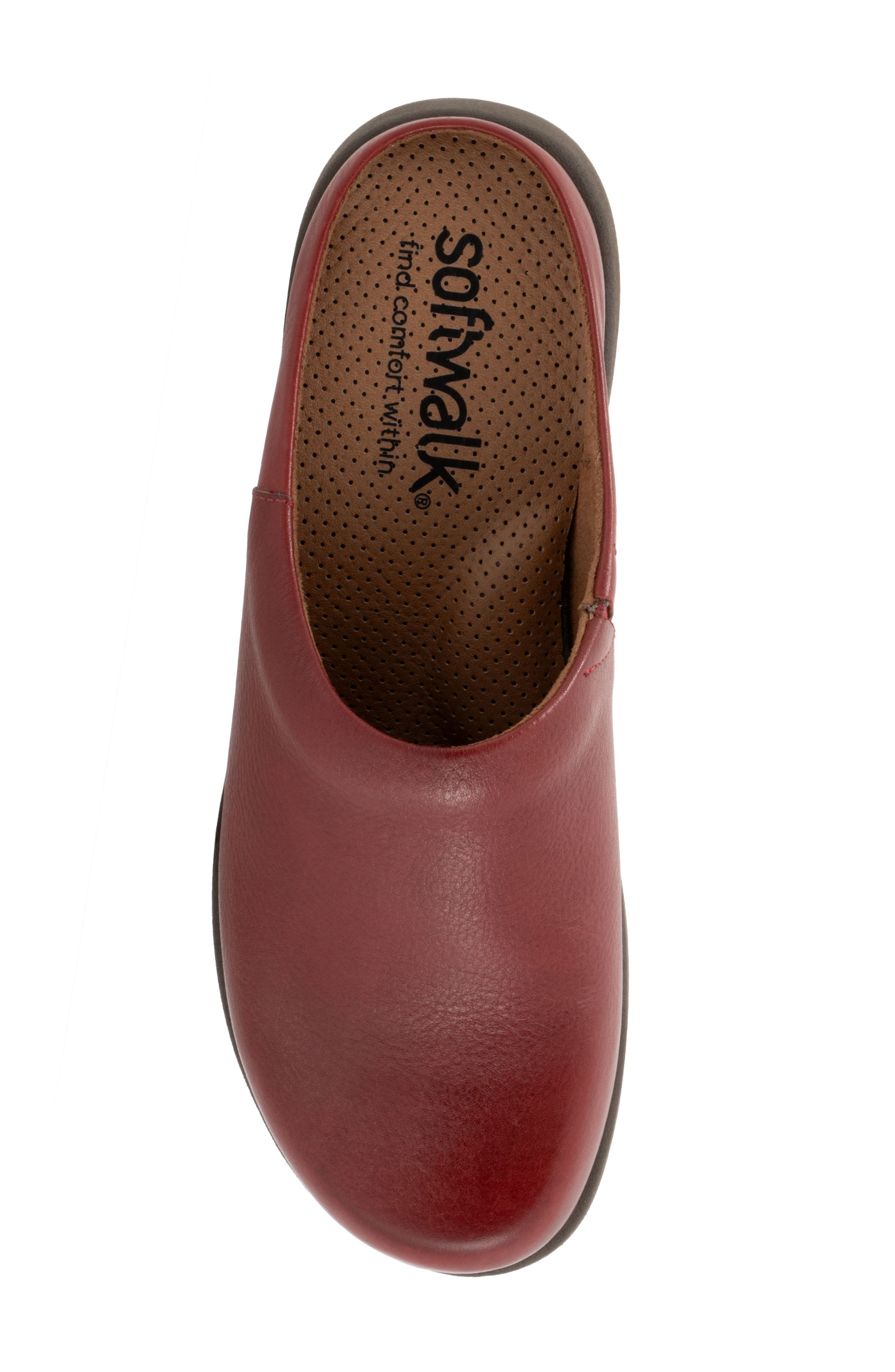 Andria Mule, Alternate, color, DARK RED SUEDE