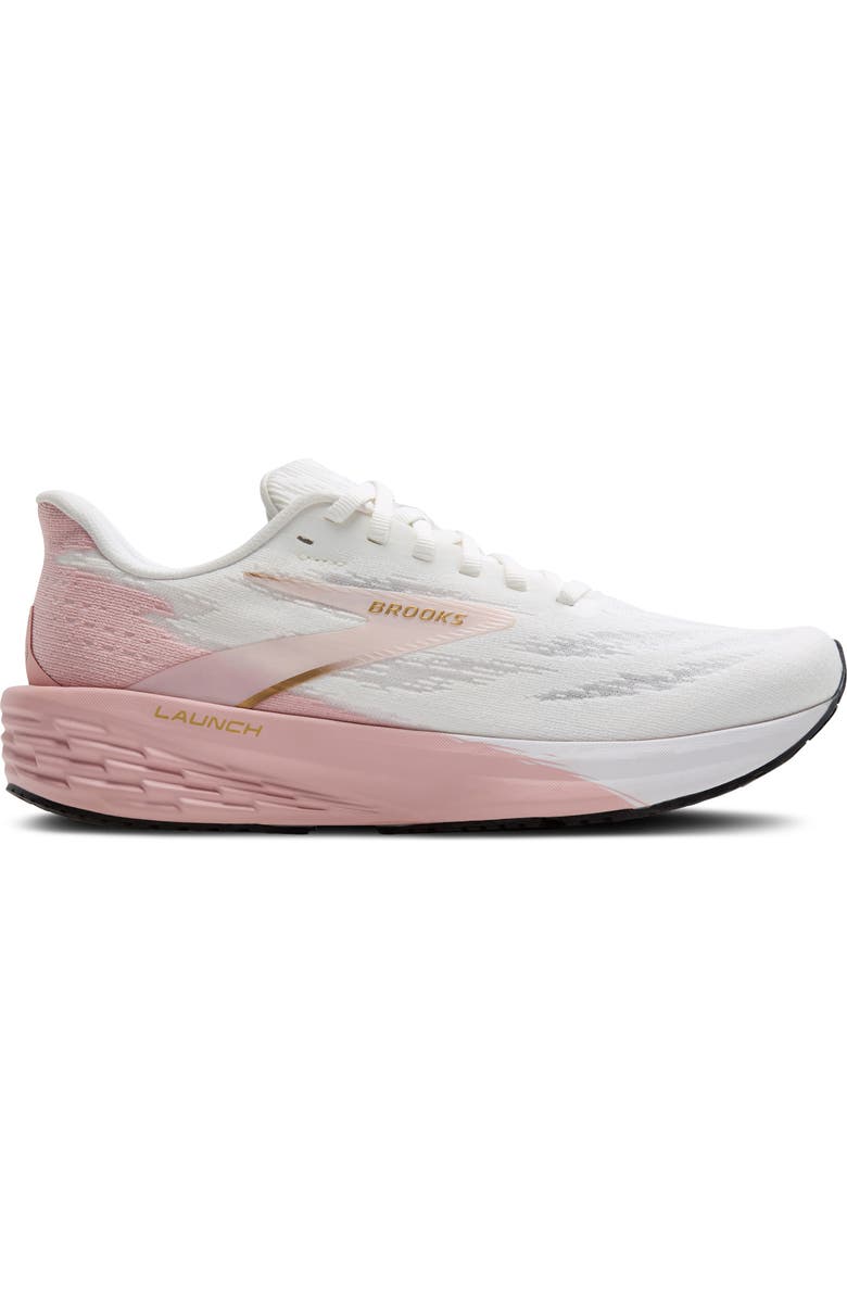 Brooks Launch 11 Running Shoe, Alternate, color, White/Gold/Pink