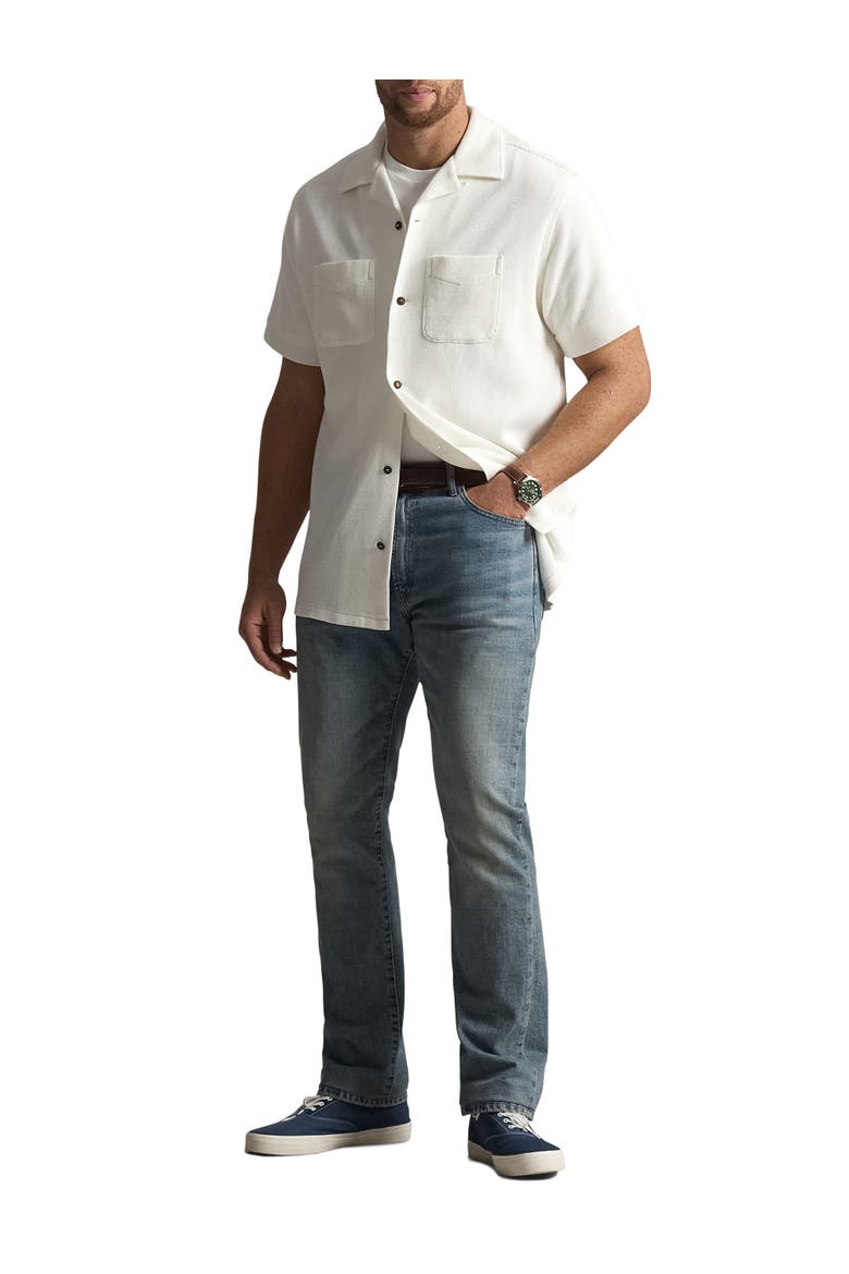 Big & Tall Waffle Knit Camp Shirt, Alternate, color, NEVIS