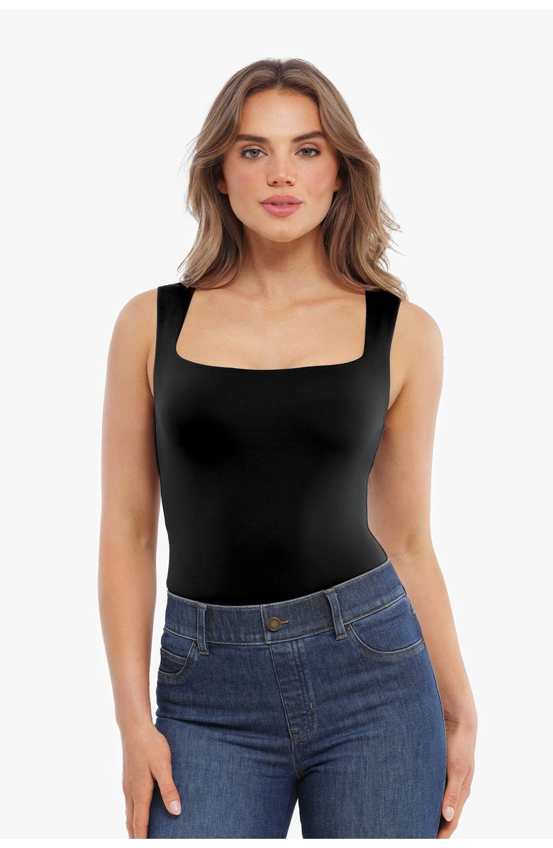 Popilush Cloud-Touch Double-Layer Shaping Sleeveless Top, Alternate, color, Midnight Black