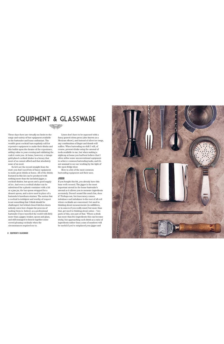 Ryland Peters & Small Cocktails At Home Set of 50 Cards & Coffee Table Book, Alternate, color, Multi