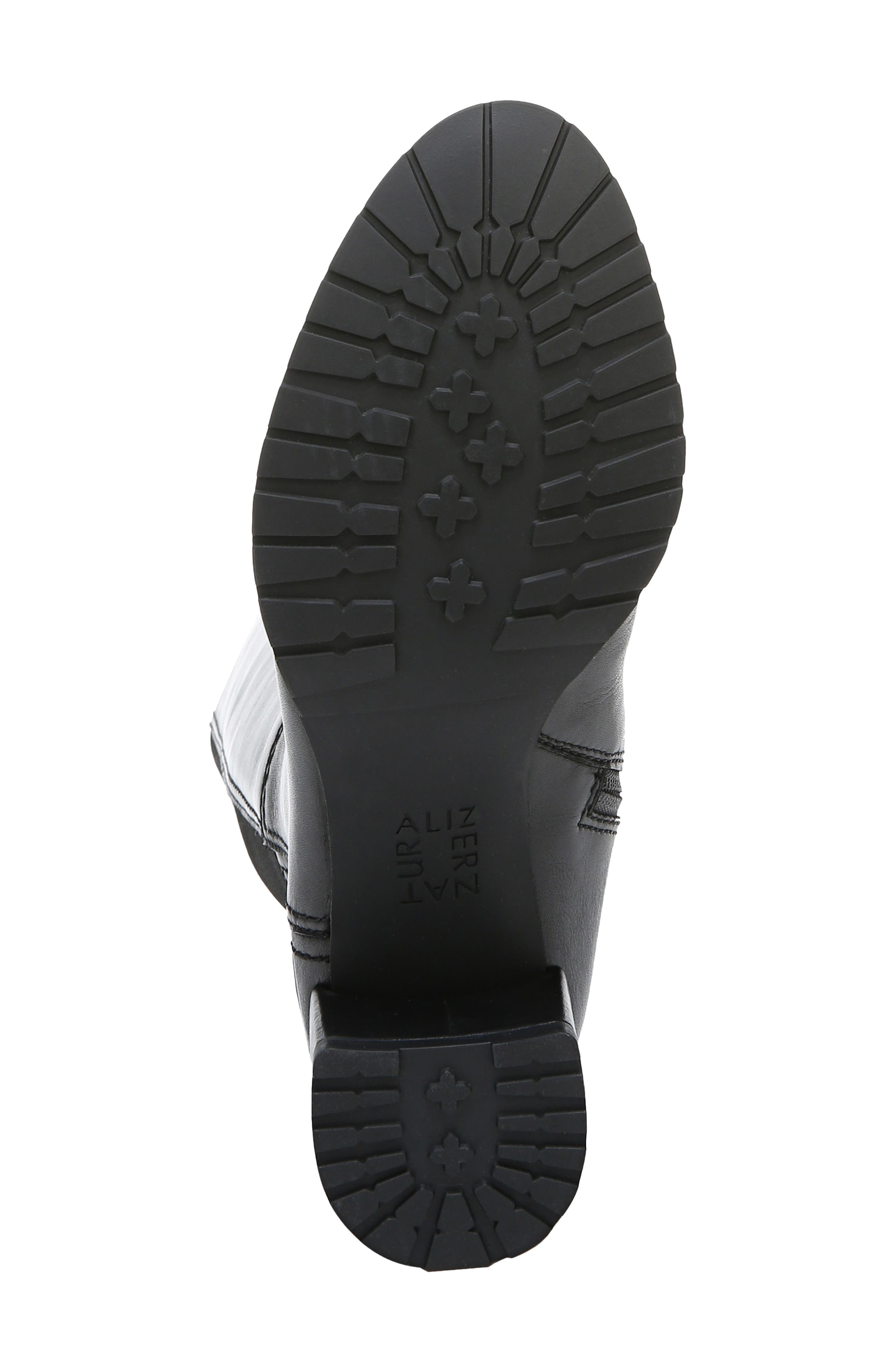 Naturalizer Brent Water Repellent Knee High Boot, Alternate, color, Black Lea