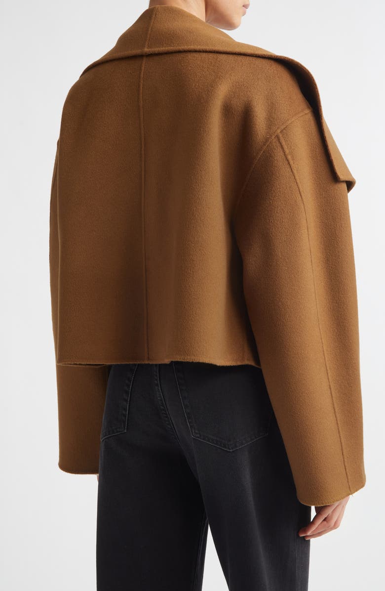 TOTEME Signature Double Face Wool Jacket, Alternate, color, Tobacco