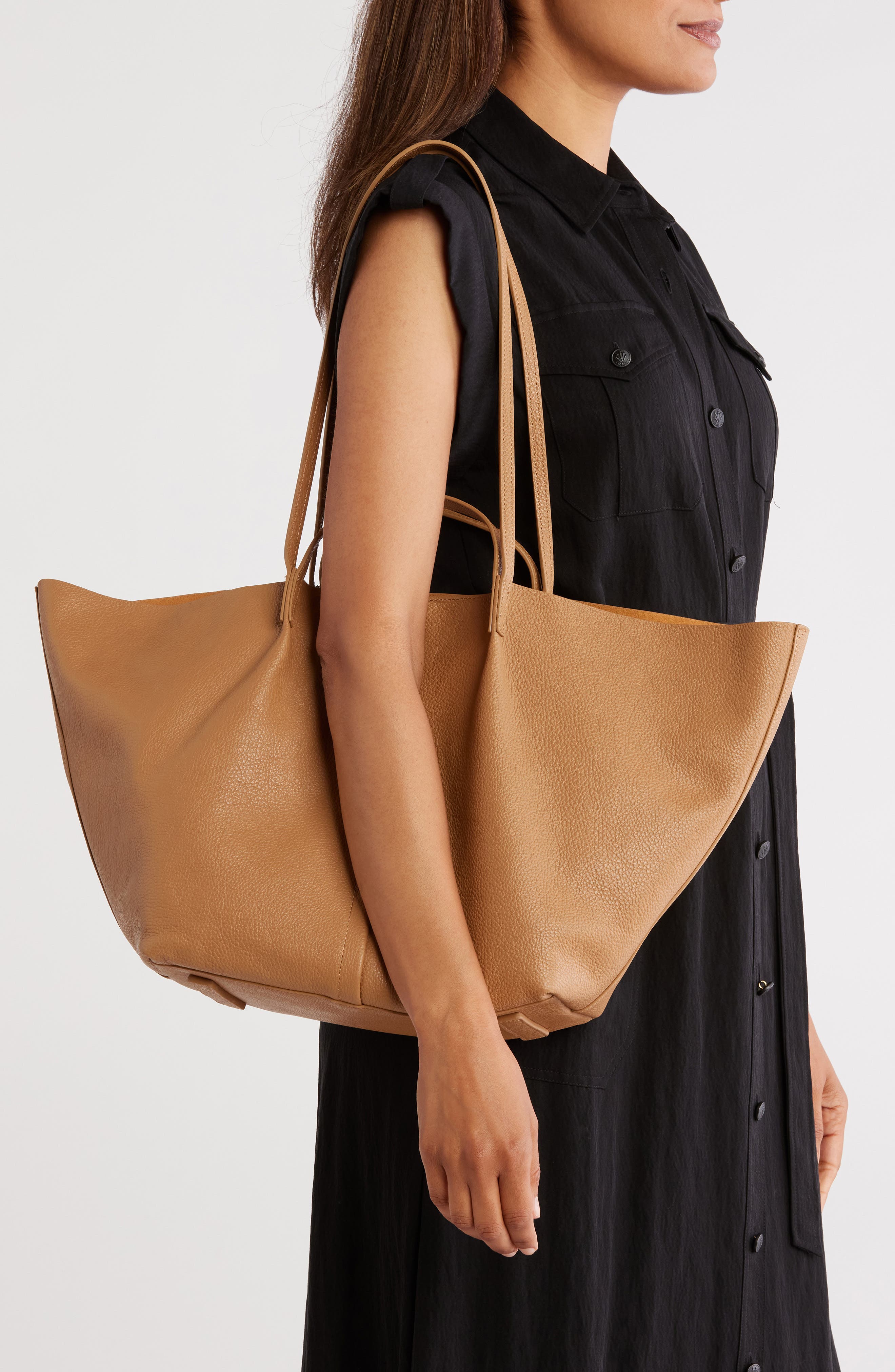 AllSaints Hannah Tote Bag, Alternate, color, Tan Brown
