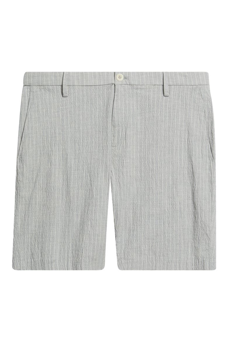 Oasis Seersucker Bermuda Shorts, Alternate, color, GRAY/ NATURAL