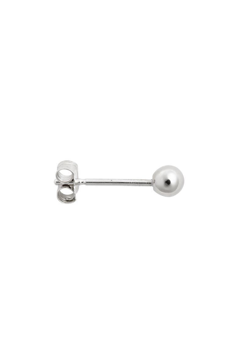Anzie Single Ball Stud Earring, Alternate, color, White