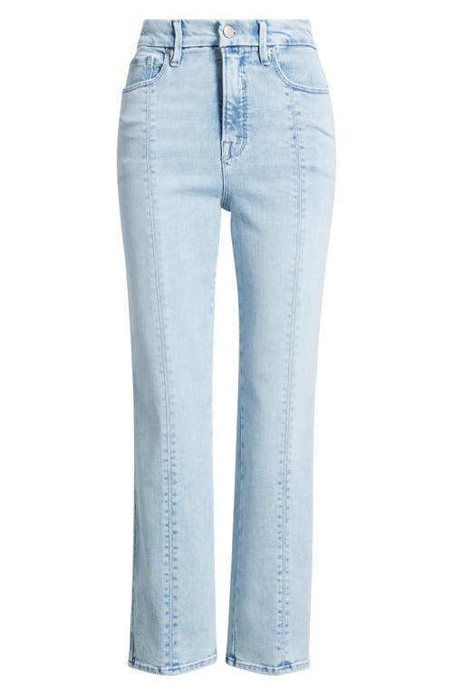 Good American Good Curve High Waist Straight Leg Compression Jeans In Blue