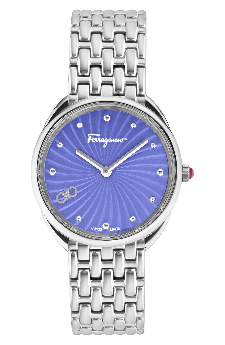 FERRAGAMO Cuir Bracelet Watch, 34mm, Main, color, Stainless Steel