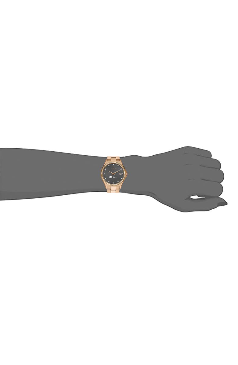 I TOUCH iTouch Connected Hybrid Smartwatch Fitness Tracker: Crystal Case with Rose Gold Metal Strap, 32mm, Alternate, color, 