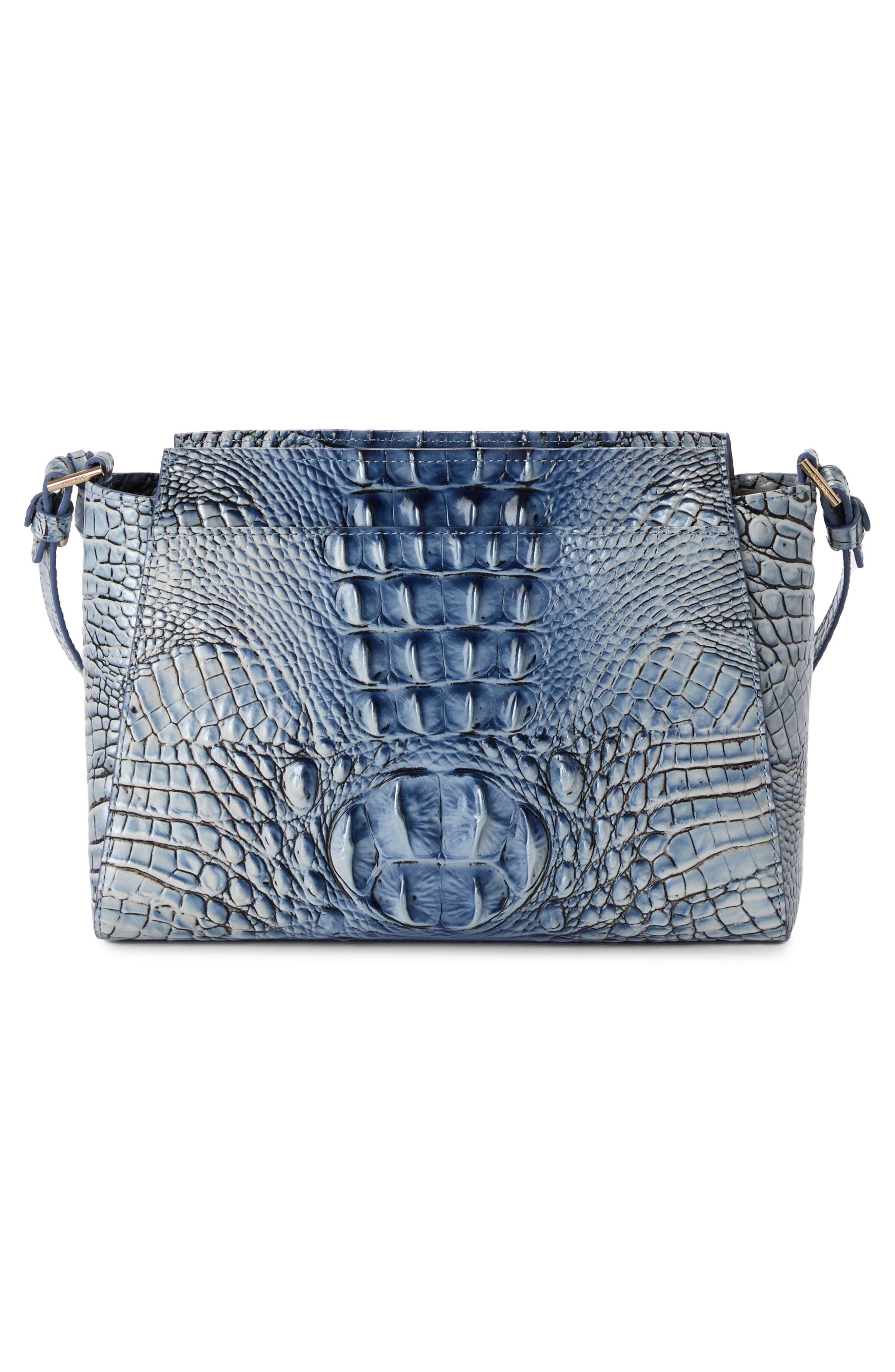 Brahmin Hillary Croc Embossed Leather Crossbody Bag, Alternate, color, 
