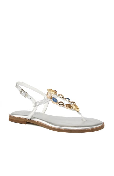 Sansal Embellished T Strap Sandal