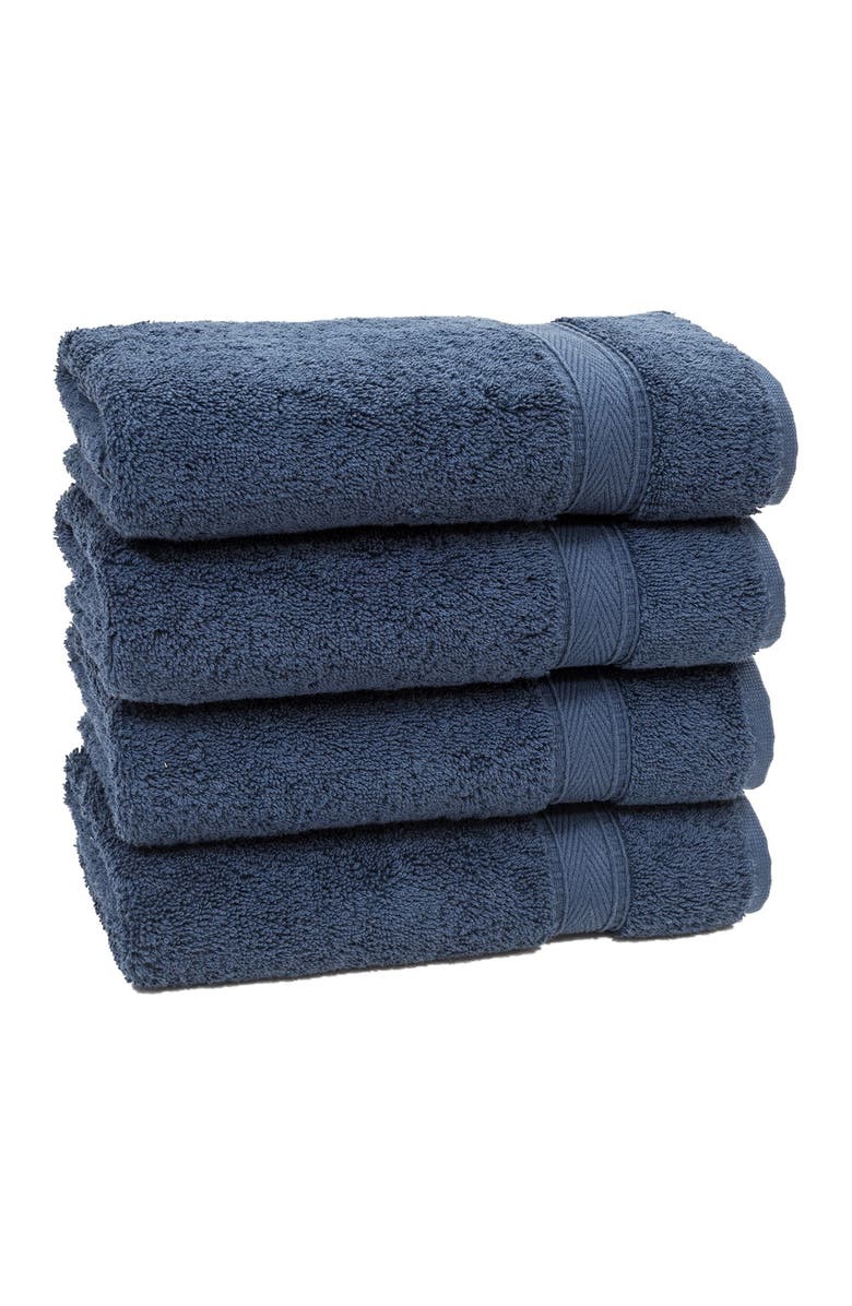 Linum Home Textiles Sinemis Terry Hand Towels - Set of 4 - Navy, Alternate, color, Navy