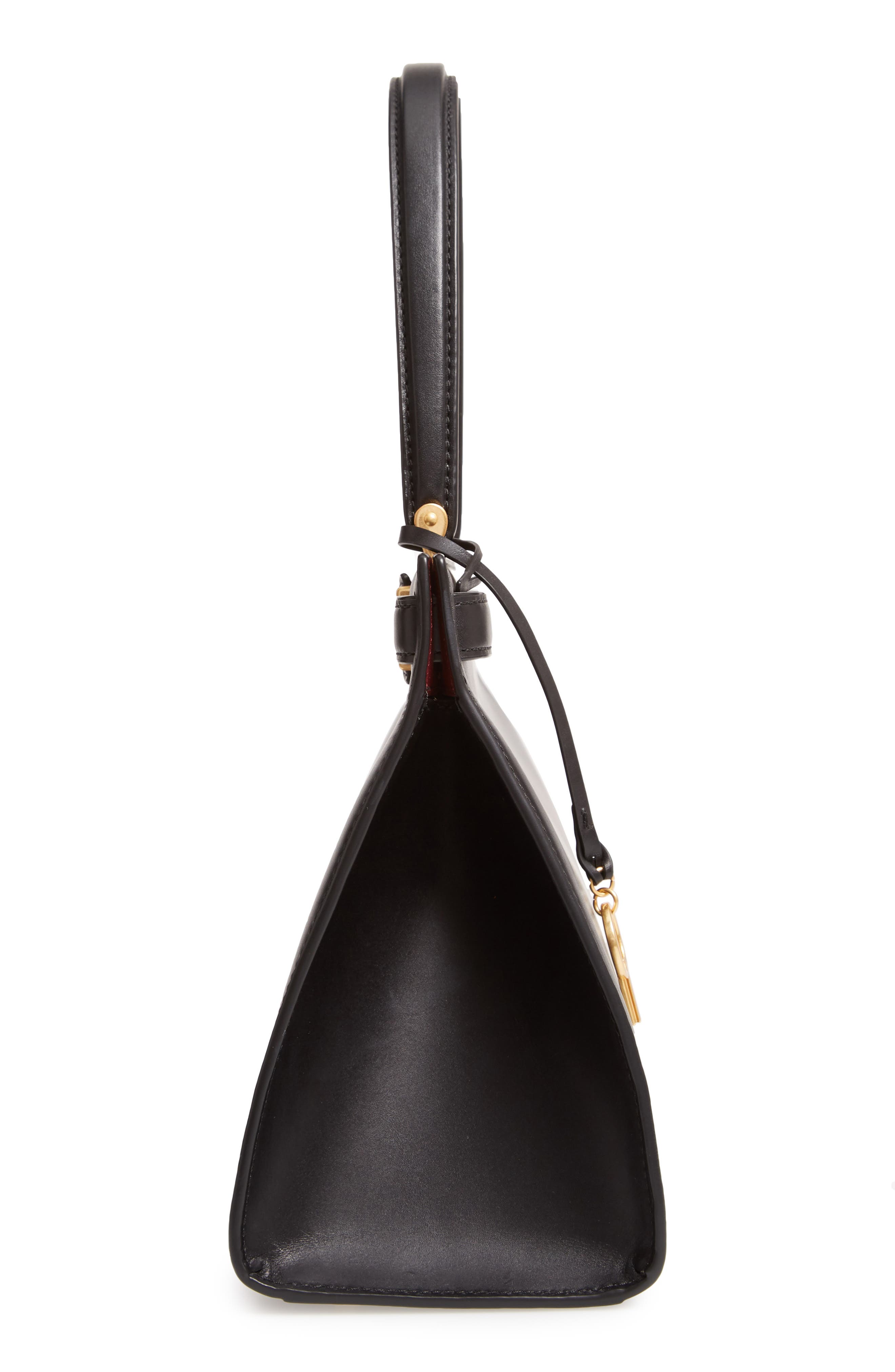 Lee Radziwill Leather Bag, Alternate, color, BLACK