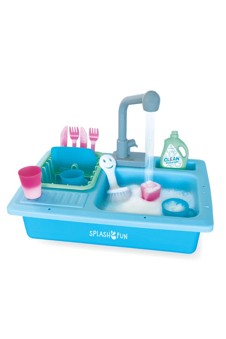 Wash up Kitchen Sink Playset with Running Water, Main, color, Multicolored
