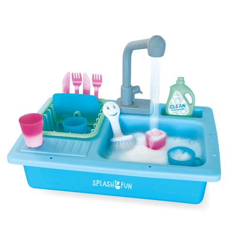 Wash up Kitchen Sink Playset with Running Water