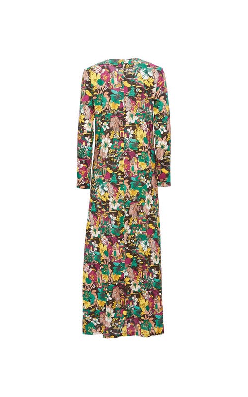 La Doublej Long Sleeve Swing Dress In Multi