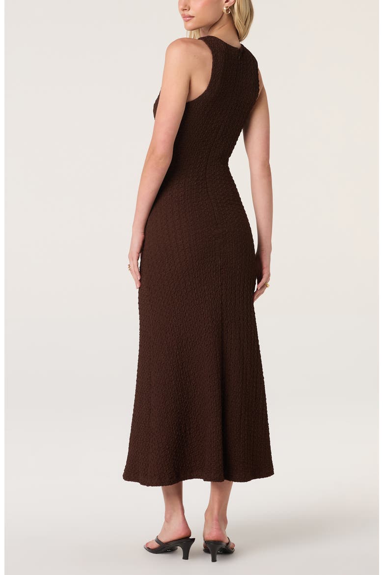 Skyla Sleeveless Midi Dress, Alternate, color, BROWN
