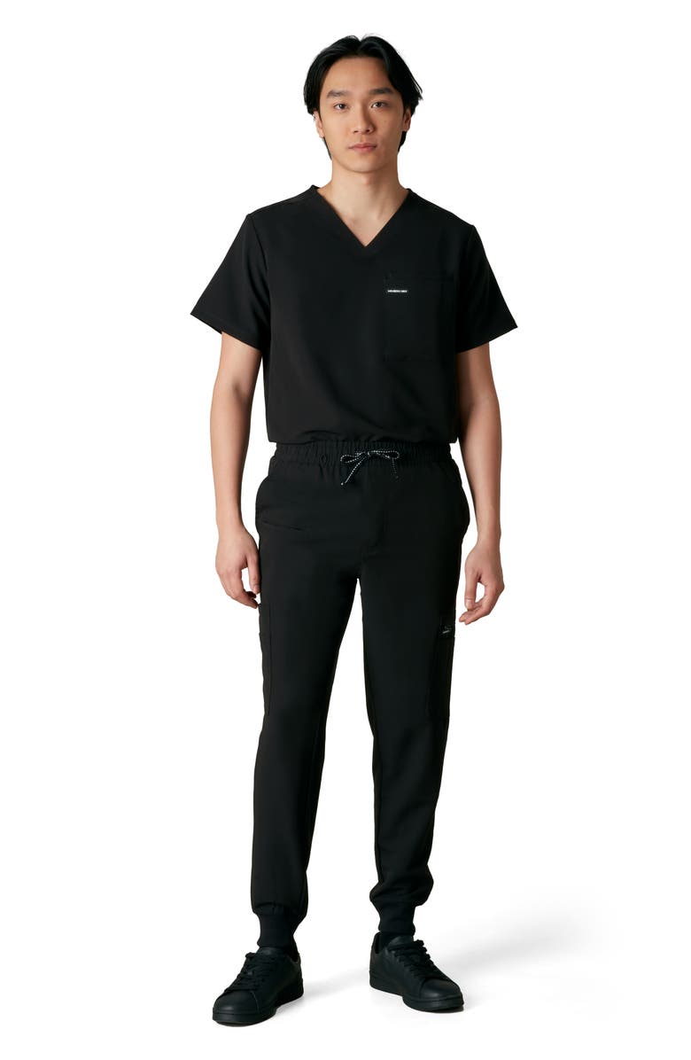 Members Only London Jogger Scrub Pants, Alternate, color, Black