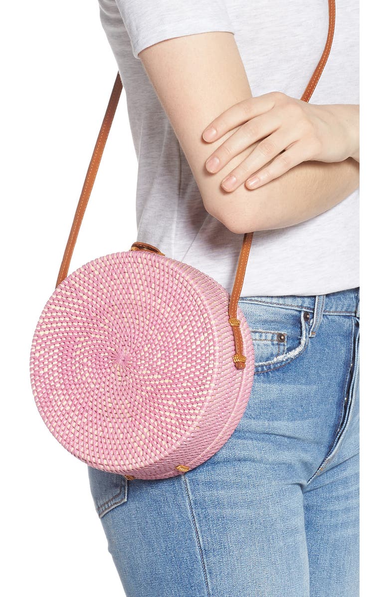 Nordstrom Woven Rattan Canteen Bag, Alternate, color,