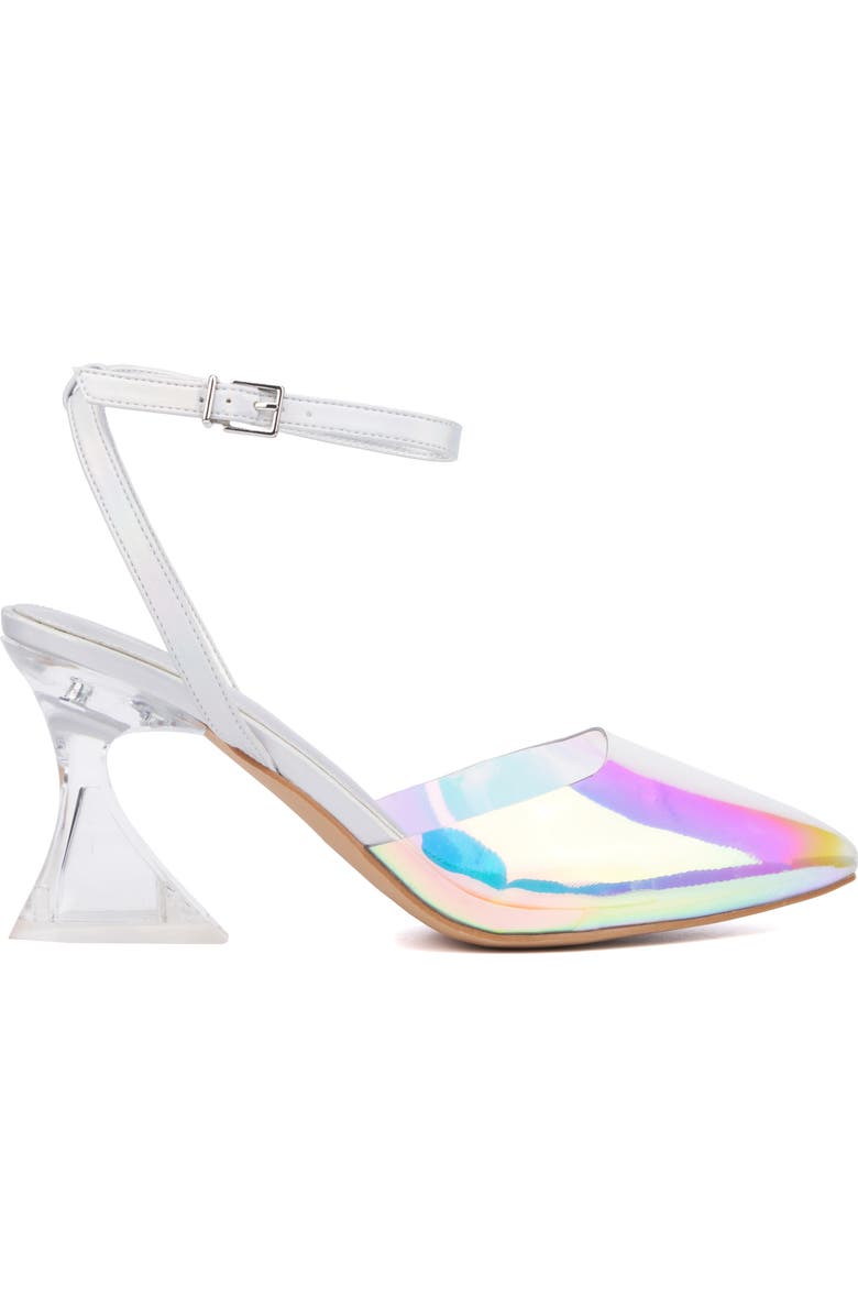 Fashion to Figure Jacki Ankle Strap Pump - Wide Width, Alternate, color, Clear