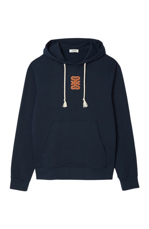 Sandro Leather Patch Sweatshirt