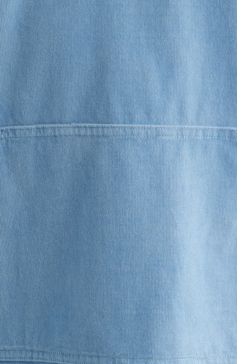 johnnie-O Dorn Washed Stretch Corduroy Henley Hoodie, Alternate, color, Maliblu