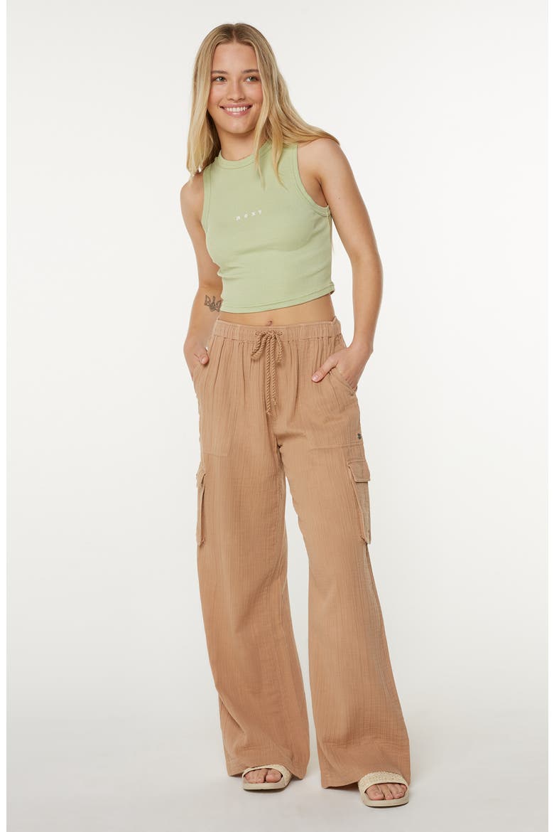 Roxify Crop Rib Tank Top, Alternate, color, TARRAGON ROXIFY