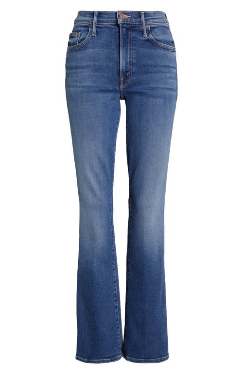 Mother Outsider Skimp Flare Jeans In Blue