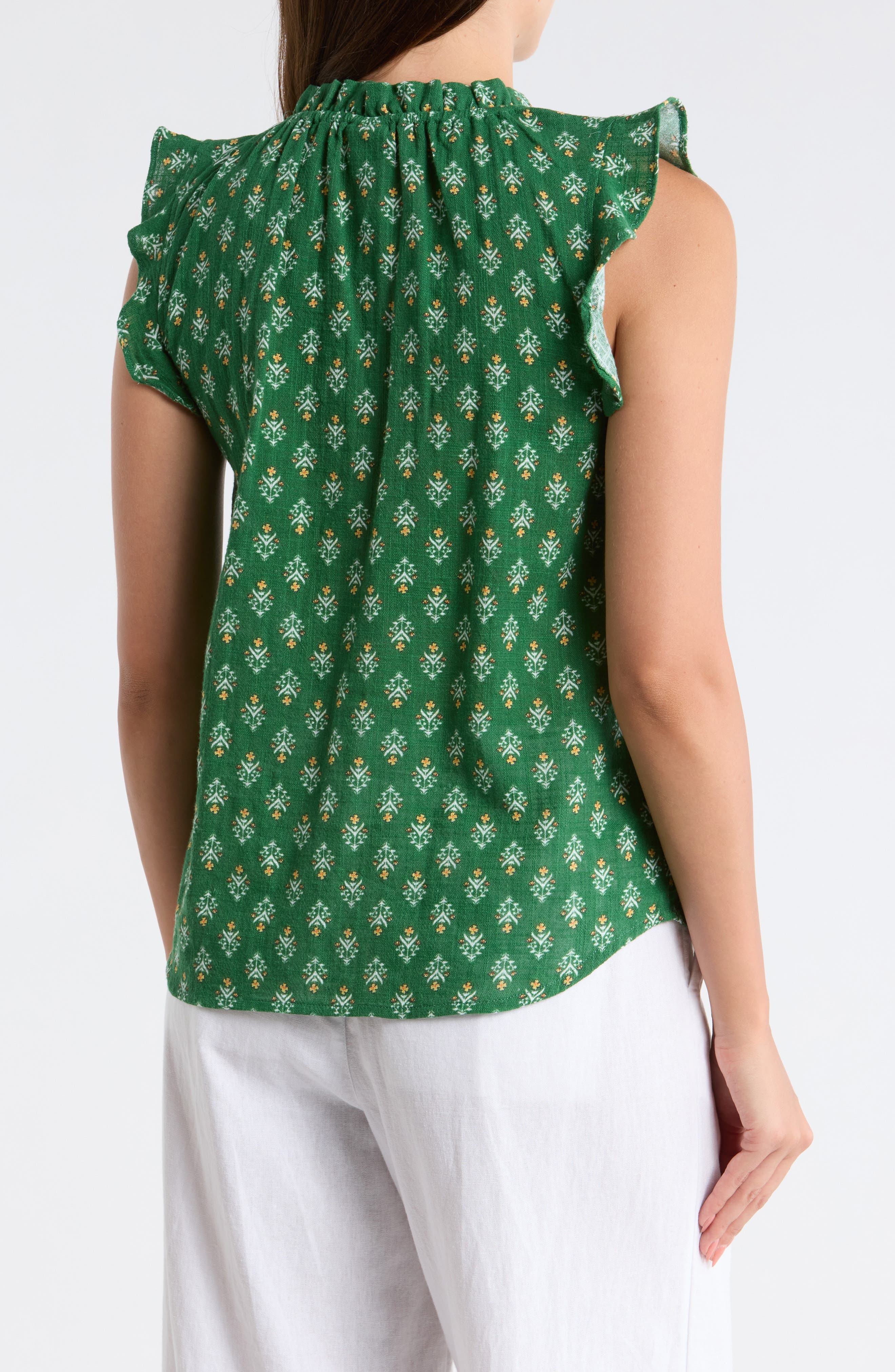 Ruffle Sleeveless Cotton Top - image 4