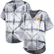 G-III 4HER BY CARL BANKS Women's G-III 4Her by Carl Banks Black Phoenix Suns Tournament Raglan Oversized Tie-Dye V-Neck T-Shirt