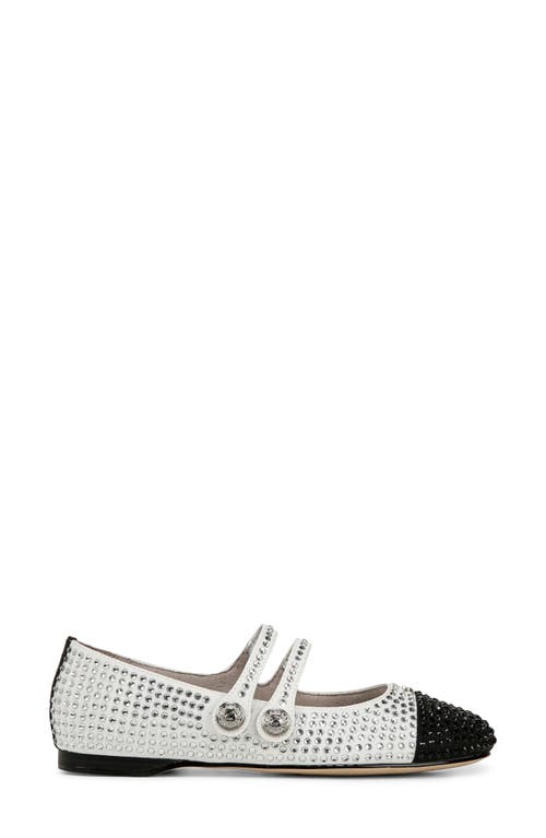 Circus Ny By Sam Edelman Zoey Cap Toe Mary Jane Flat In White/black