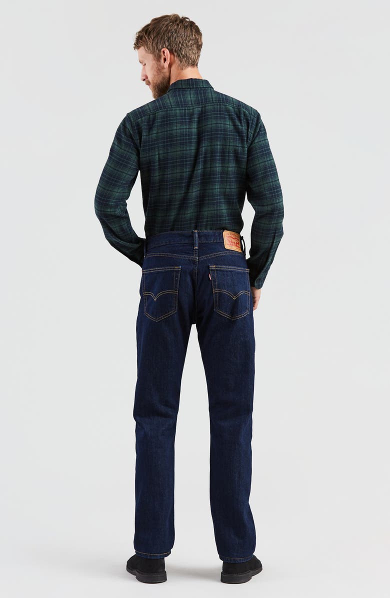 Levi's<sup>®</sup> 505<sup>™</sup> Regular Fit Straight Leg Jeans, Alternate, color, Rinse 37741