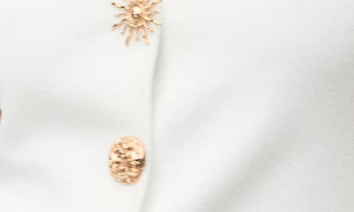 Mango Jewel Button Knit Vest In White
