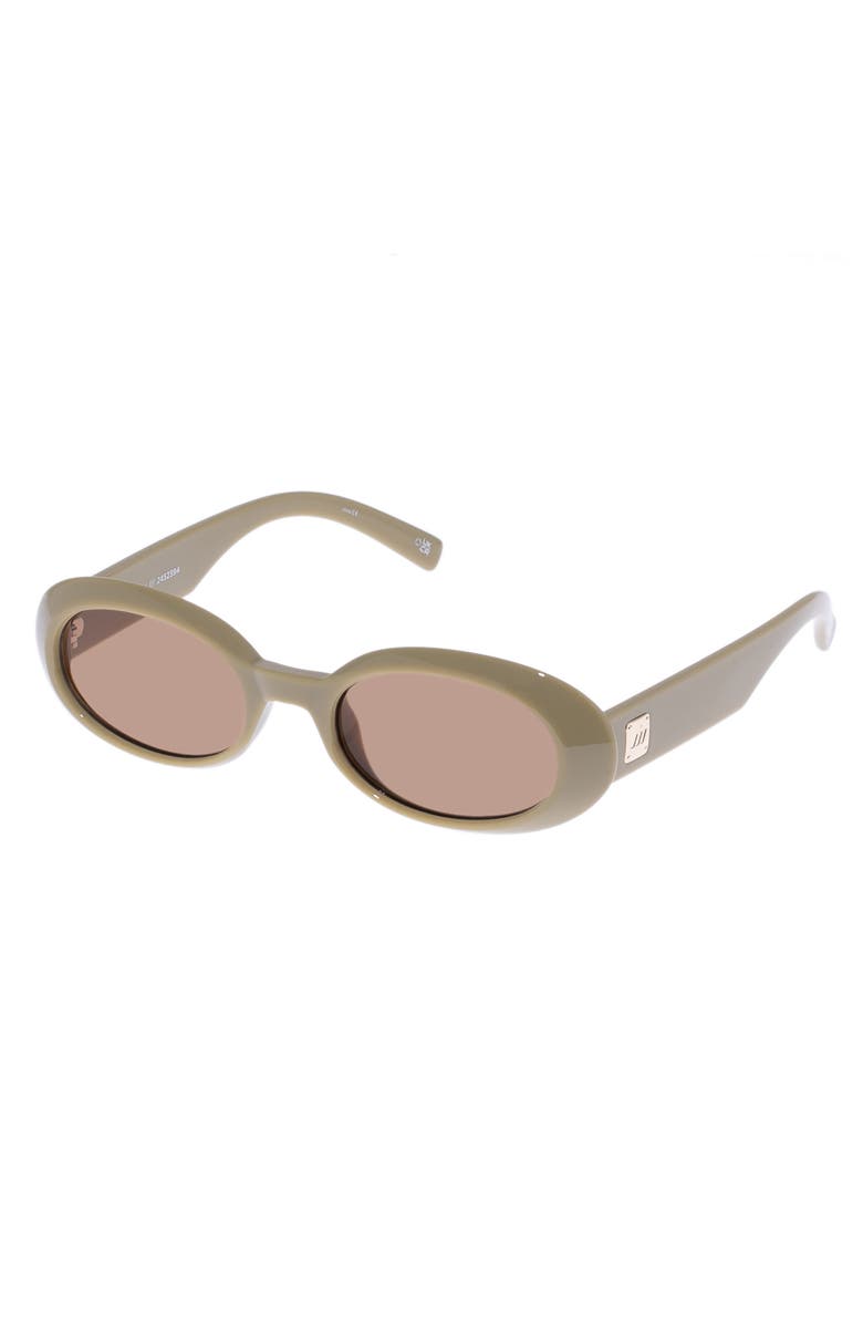 Le Specs Work It 53mm Oval Sunglasses, Alternate, color, Biscotti