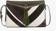 MCM Medium Diamant 3D Shoulder Bag in Mega Herringbone Suede