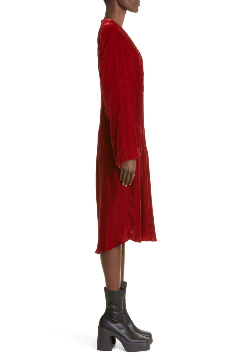 Stella McCartney Long Sleeve Velvet Dress, Alternate, color, 