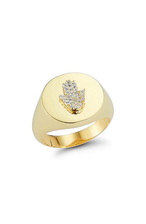 Hamsa Signet Ring