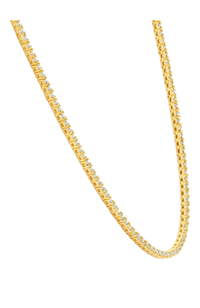 Bliss Diamond 7 1/2Ct TW Round Diamond Tennis Necklace 14k Gold 17", Alternate, color,