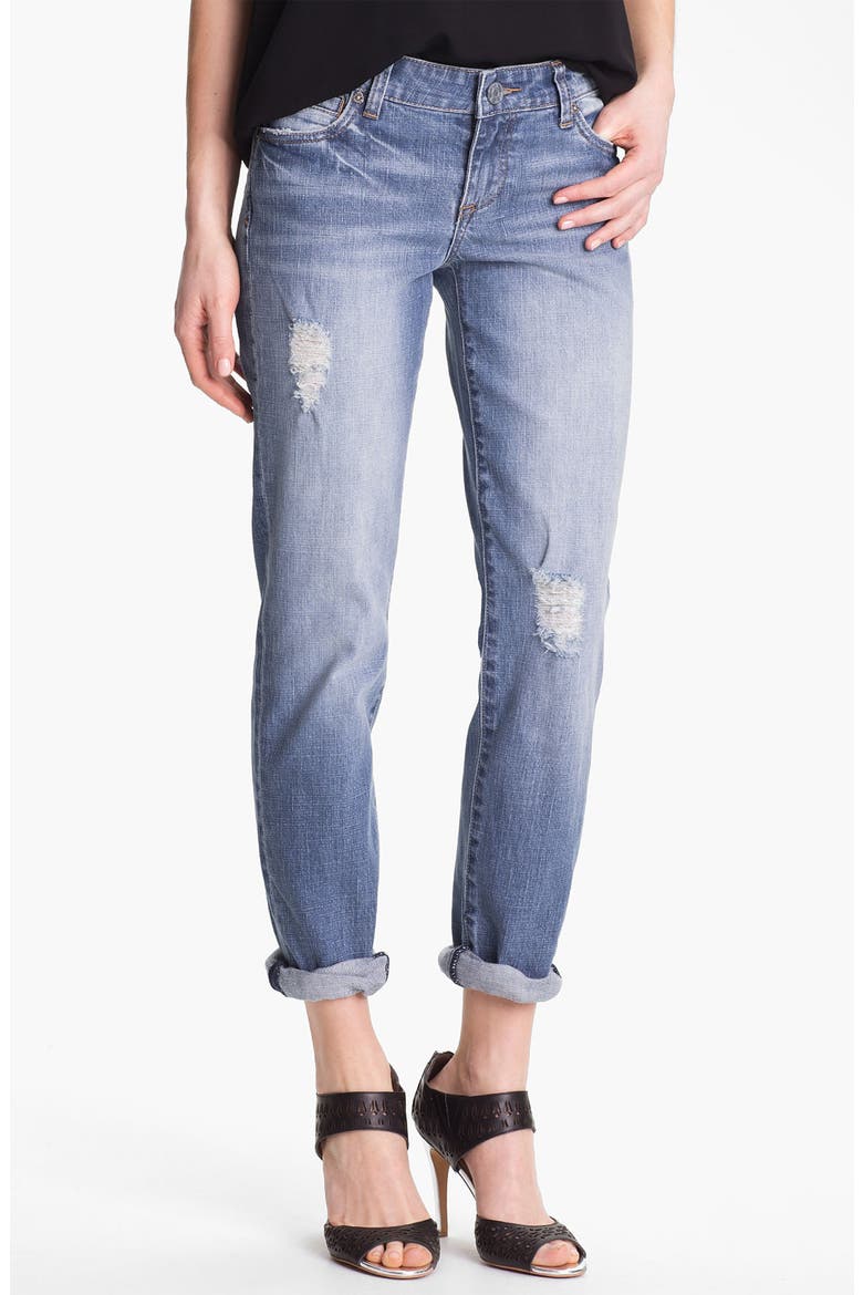 'Catherine' Distressed Slim Boyfriend Jeans, Main, color, DISCOVER