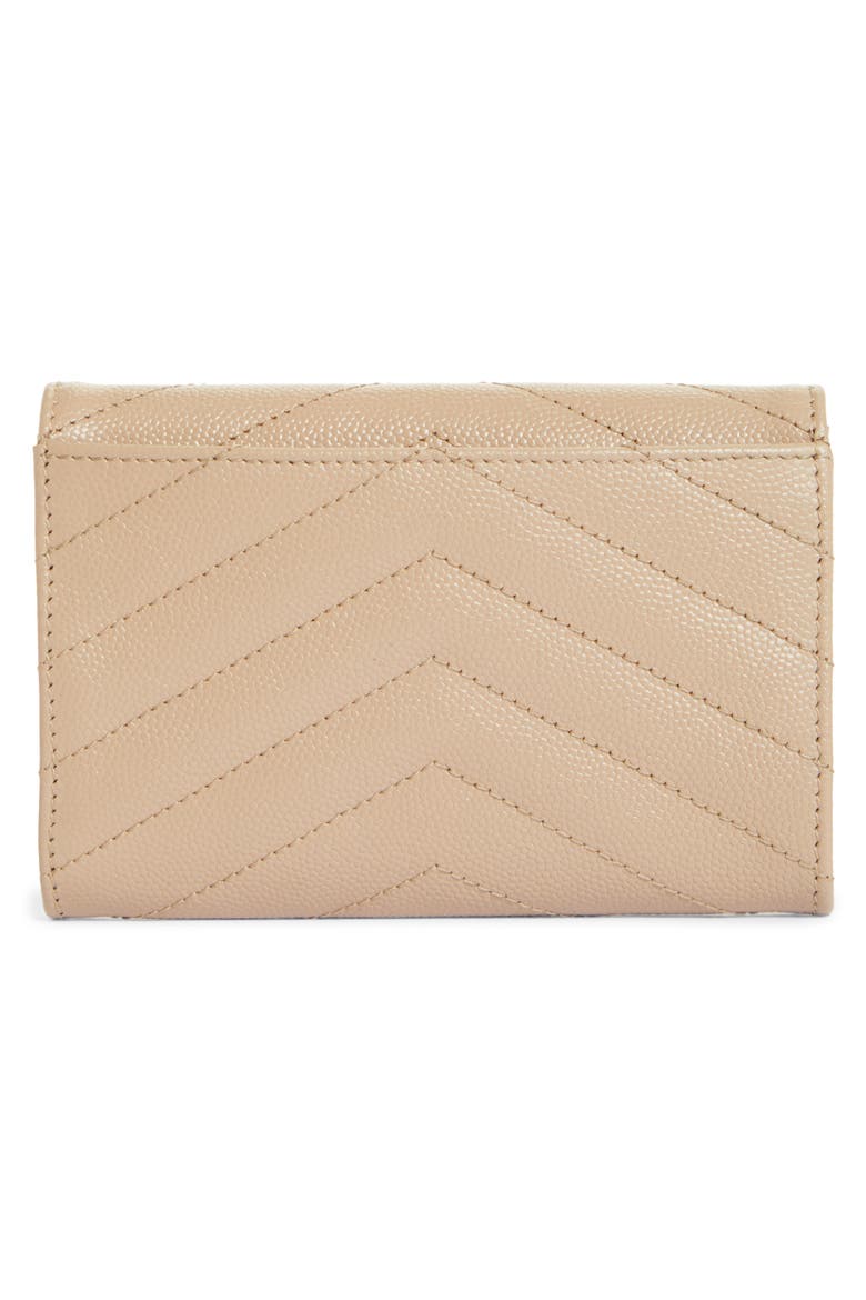 'Monogram' Quilted Leather French Wallet, Alternate, color, 2721 DARK BEIGE