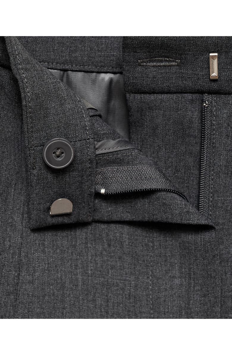 MANGO Pleated Wide Leg Pants, Alternate, color, Grey