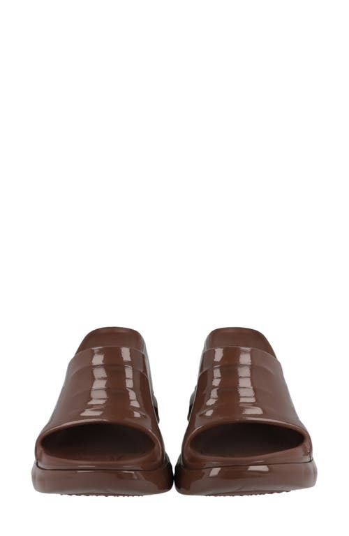 Givenchy Marshmallow Wedge Slide Sandal In Brown